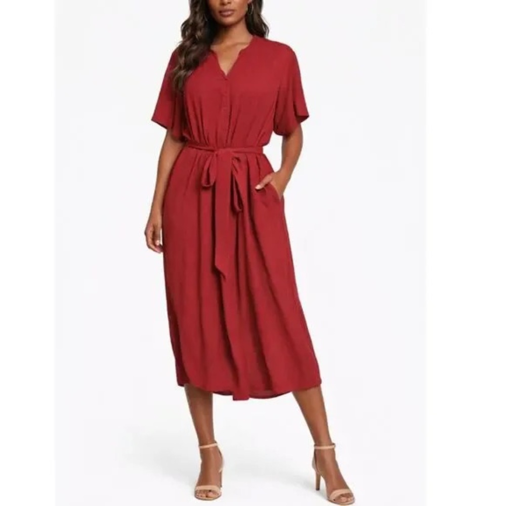 Universal Standard Rich Red Midi Dress